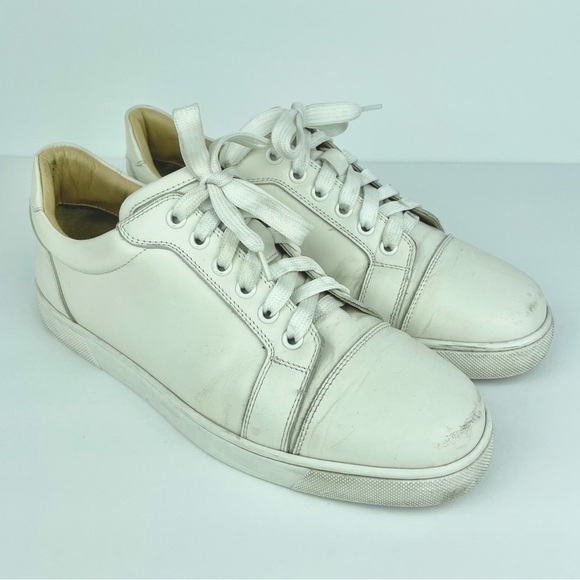 Christian Louboutin Vieira Flat Calf Bianco Women's 40 US 9.5-10 Leather White - Picture 2 of 16